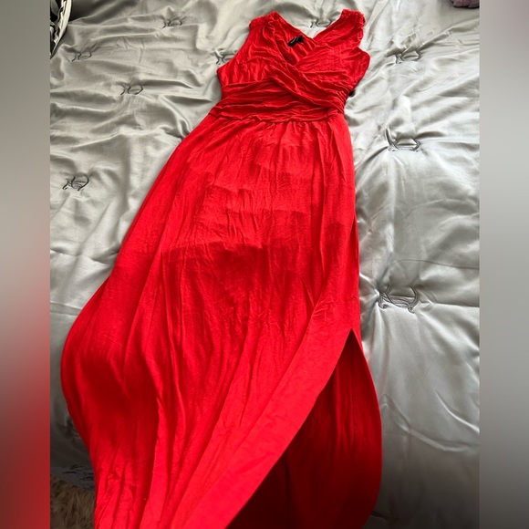 NWOT Bebe red open back dress criss cross S - Picture 1 of 6